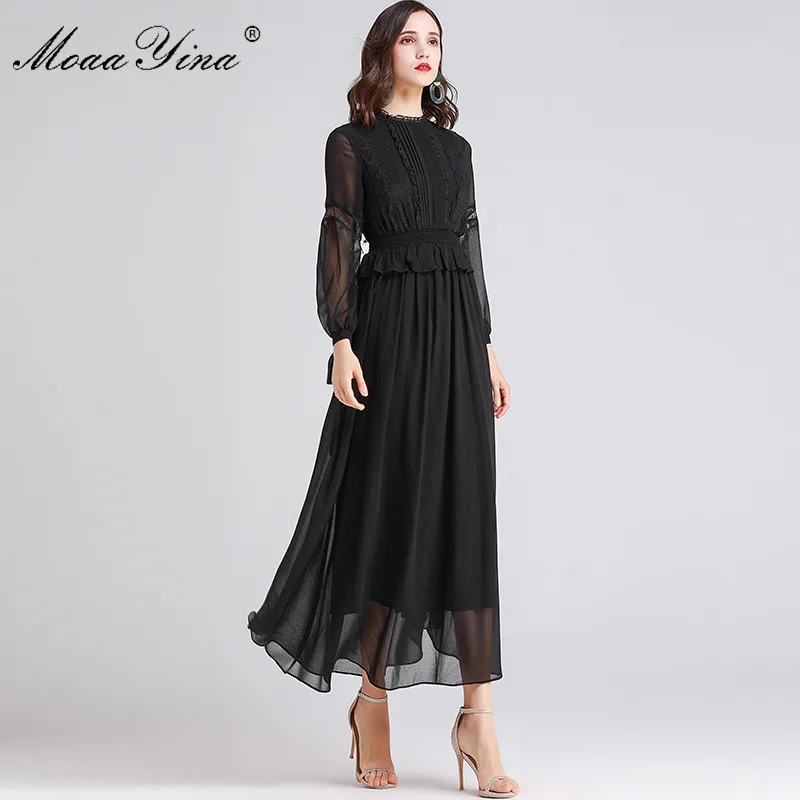 MoaaYina Fashion Designer Runway dress Spring Summer Women Dress Lace Lantern Sleeve Elastic waist Ruffles Slim Elegant Dresses
MoaaYina Fashion Designer Runway dress Spring Summer Women Dress Lace Lantern Sleeve Elastic waist Ruffles Slim Elegant Dresses