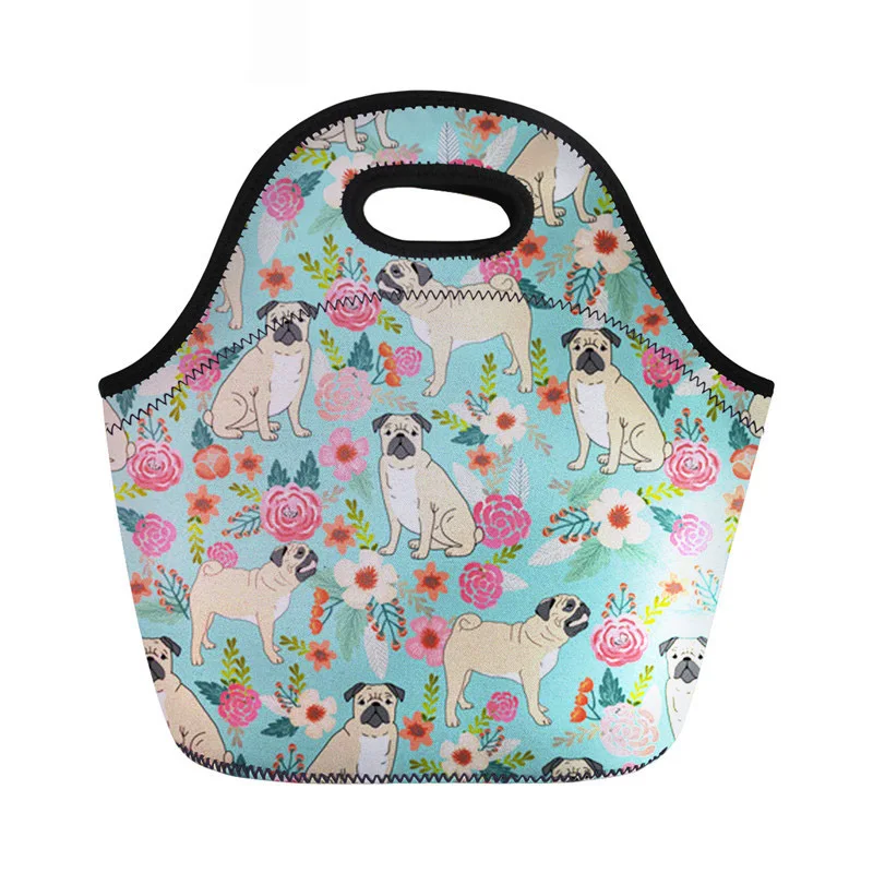 Custom Cute Pugs Neoprene Food Handbags Casual Women Cooler Lunch Bag Children Girls Picnic Lunchbox Lancheira Escolar Infantil
Custom Cute Pugs Neoprene Food Handbags Casual Women Cooler Lunch Bag Children Girls Picnic Lunchbox Lancheira Escolar Infantil