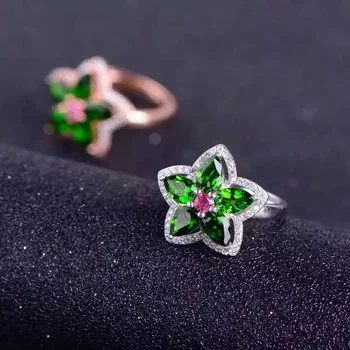 Natural green diopside Ring Natural olivine Ring 925 sterling silver trendy Elegant big star starfish women's party Jewelry
Natural green diopside Ring Natural olivine Ring 925 sterling silver trendy Elegant big star starfish women's party Jewelry