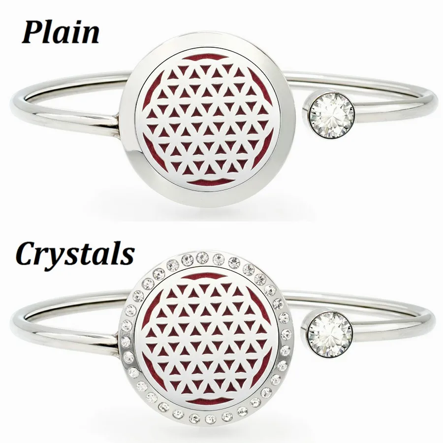 Flower of life 25mm Crystal Stainless Steel Aromatherapy Bracelet Bangle essential oil diffuser locket bracelet Jewelry
Flower of life 25mm Crystal Stainless Steel Aromatherapy Bracelet Bangle essential oil diffuser locket bracelet Jewelry