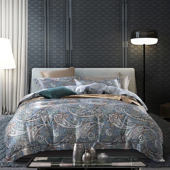 Luxury European Style Bohemia Printing 100% Silk/Cotton Bedding Set Jacquard Duvet Cover Bed sheet Bed Linen Pillowcases 4pcs
Luxury European Style Bohemia Printing 100% Silk/Cotton Bedding Set Jacquard Duvet Cover Bed sheet Bed Linen Pillowcases 4pcs
