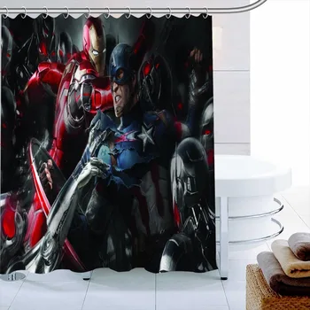 Iron Man New Arrival Custom Polyester Fabric Printing Shower Curtain Bathroom Waterproof With Hook Bath Curtain Gift
Iron Man New Arrival Custom Polyester Fabric Printing Shower Curtain Bathroom Waterproof With Hook Bath Curtain Gift