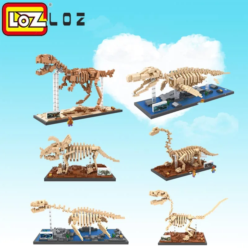 LOZ Dinosaur Fossil Tyrannosaurus Rex Velociraptor Triceratops Skull Model Building Block toys Assembly Toys Creator Series
LOZ Dinosaur Fossil Tyrannosaurus Rex Velociraptor Triceratops Skull Model Building Block toys Assembly Toys Creator Series
