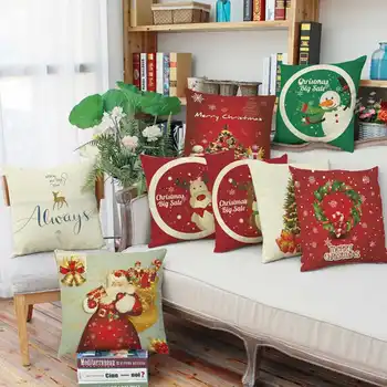 Christmas Trees Gifts Throw Pillow Covers Snowman Santa Printing Flax Pillowcase 45x45cm with Zippered
Christmas Trees Gifts Throw Pillow Covers Snowman Santa Printing Flax Pillowcase 45x45cm with Zippered