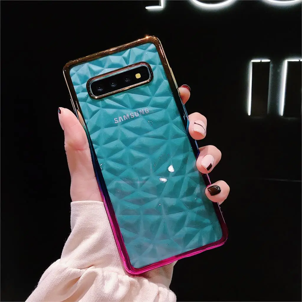 Для samsung Galaxy S10 S9 S8 плюс J4 J6 J7 Duo J8 A6 A8 2018 A7 A5 A3 2017 A70 A50 чехол для телефона 3D ромба