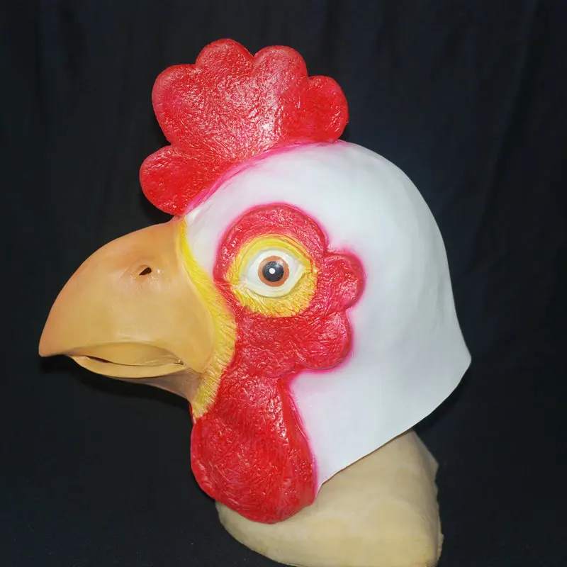 White Latex rooster mask Adults Mad Chicken cockerel Mask Halloween Party funny masquerade Party Mask Animal Full Head Mask
White Latex rooster mask Adults Mad Chicken cockerel Mask Halloween Party funny masquerade Party Mask Animal Full Head Mask