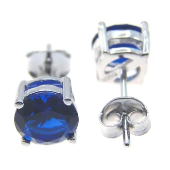 100% 925 Sterling Silver Jewelry 6.9mm x 6.9mm Round Stone Fine Blue Sapphire CZ Stone Jewelry Stud Earrings For Men and Women
100% 925 Sterling Silver Jewelry 6.9mm x 6.9mm Round Stone Fine Blue Sapphire CZ Stone Jewelry Stud Earrings For Men and Women