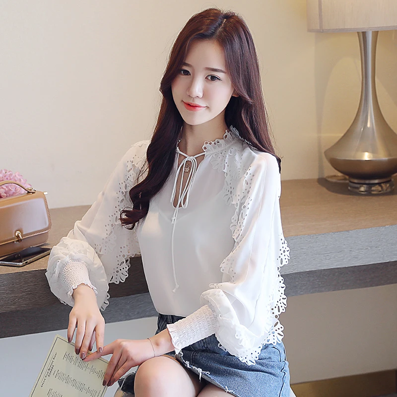 2018 New Autumn Women Shirts Full Sleeve Lace Chiffon Hollow Out Firing A Blouse Shirt White Apricot 290
2018 New Autumn Women Shirts Full Sleeve Lace Chiffon Hollow Out Firing A Blouse Shirt White Apricot 290