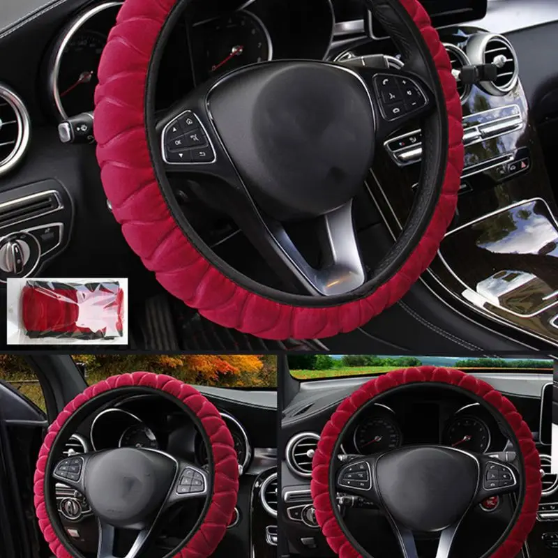 Universal Car Steering Wheel Cover Braid On The Wheel Covers Handle 3D Super Soft Plush Auto Protector Car Interior Accessories
Universal Car Steering Wheel Cover Braid On The Wheel Covers Handle 3D Super Soft Plush Auto Protector Car Interior Accessories