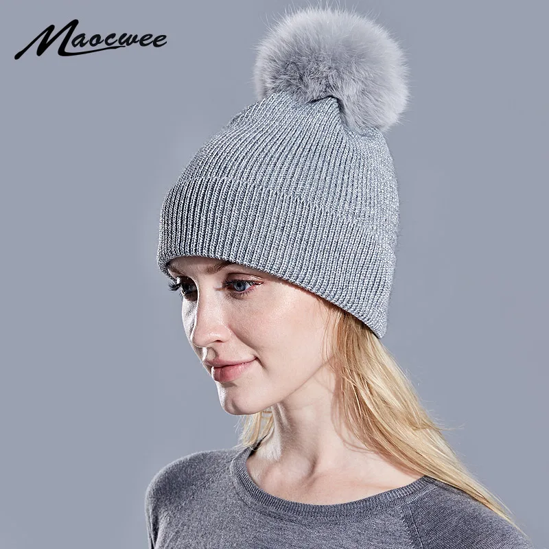 Winter Fox Fur Pompom Hats For Women Warm Knitting Cotton Hat Real Raccoon Fur Pom Pom Bling Cap Bobble Hat Skullies Beanies
Winter Fox Fur Pompom Hats For Women Warm Knitting Cotton Hat Real Raccoon Fur Pom Pom Bling Cap Bobble Hat Skullies Beanies