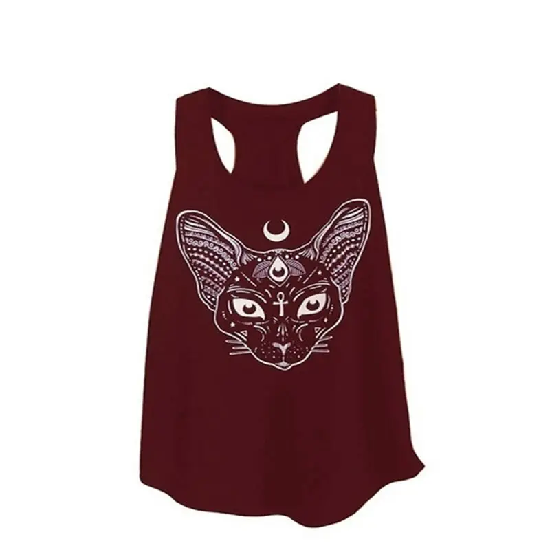 Women Tank Fashion Goth Tops Casual Punk Gothic Chic Cute Black sexy vest Loose Animal Print Summer Simple Streetwear
Women Tank Fashion Goth Tops Casual Punk Gothic Chic Cute Black sexy vest Loose Animal Print Summer Simple Streetwear