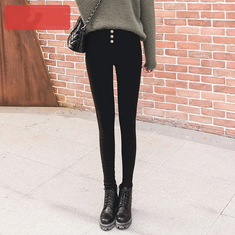 New Fashion 2019 Autumn Skinny High Waist Pencil Pants Solid Color Elastic Waist With 3 Buttons Trousers Women Pantalones Mujer
New Fashion 2019 Autumn Skinny High Waist Pencil Pants Solid Color Elastic Waist With 3 Buttons Trousers Women Pantalones Mujer