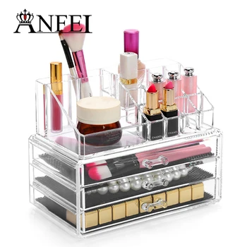 ANFEI High Quality Makeup Cosmetics Jewelry Organizer Clear Acrylic 3 Drawer Grid Display Box Jewelry Storage Holder Display C43
ANFEI High Quality Makeup Cosmetics Jewelry Organizer Clear Acrylic 3 Drawer Grid Display Box Jewelry Storage Holder Display C43