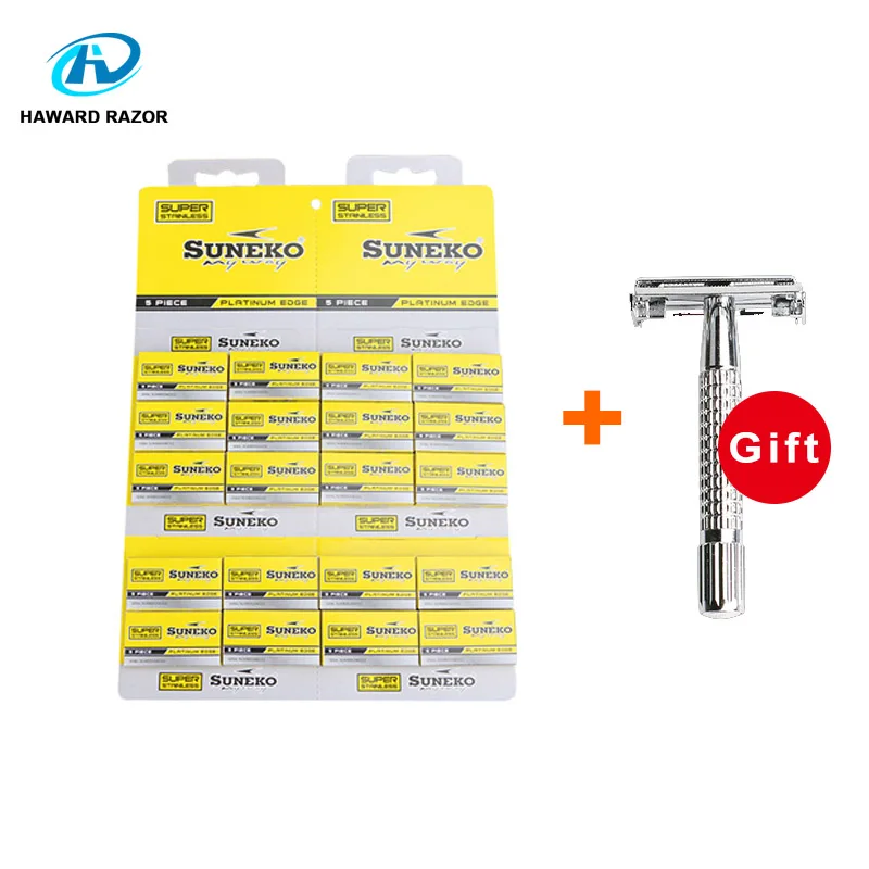 HAWARD RAZOR 100 Pcs Double Edge Blade For Men's Safety Razor Free Gift 1 Pc Safety Razor
HAWARD RAZOR 100 Pcs Double Edge Blade For Men's Safety Razor Free Gift 1 Pc Safety Razor
