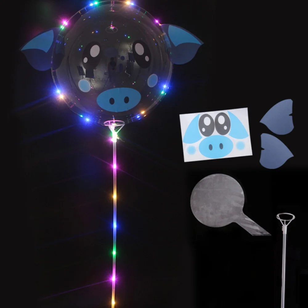 1 шт DIY светящийся светодиодный шар игрушка Дети мультфильм Сделай сам Гелиевый
