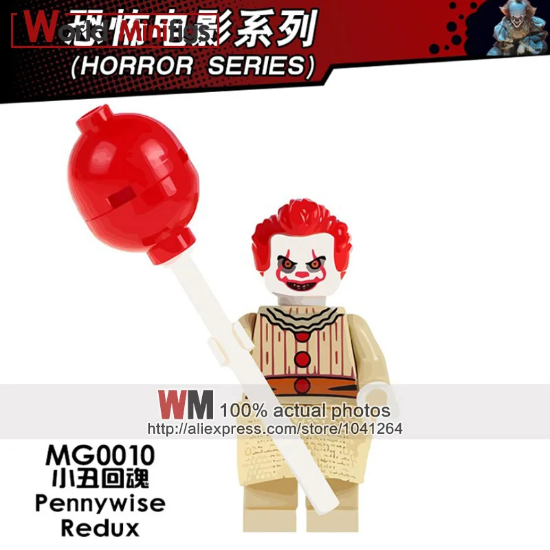 Single legoings The Clown Pennywise Redux Joker With Red Balloon Costum Adult Scary Clown Halloween Fancy Dress Building Blocks
Single legoings The Clown Pennywise Redux Joker With Red Balloon Costum Adult Scary Clown Halloween Fancy Dress Building Blocks