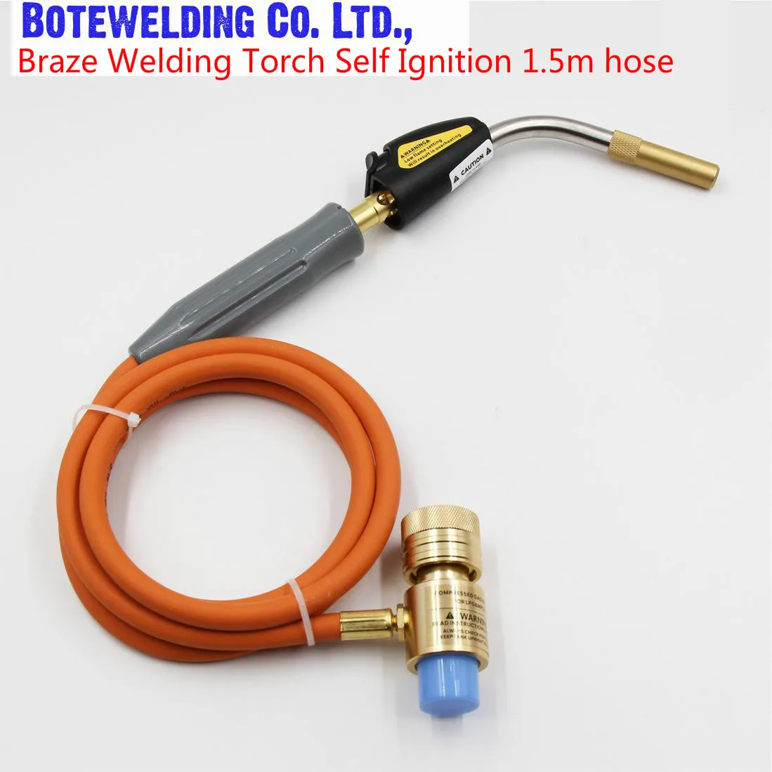 Braze Welding Torch Self Ignition 1.5m hose CGA600 connection Propane MAPP Catridge Cylinder Refrigerator Repair
Braze Welding Torch Self Ignition 1.5m hose CGA600 connection Propane MAPP Catridge Cylinder Refrigerator Repair