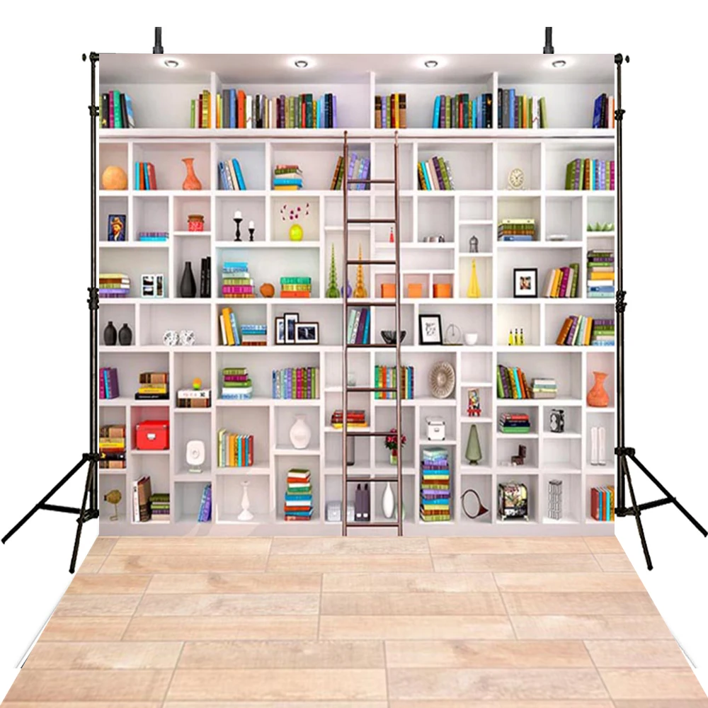 Горячие книги фотографии фоны фон Книжная полка для Выпускной фотостудии Фондо