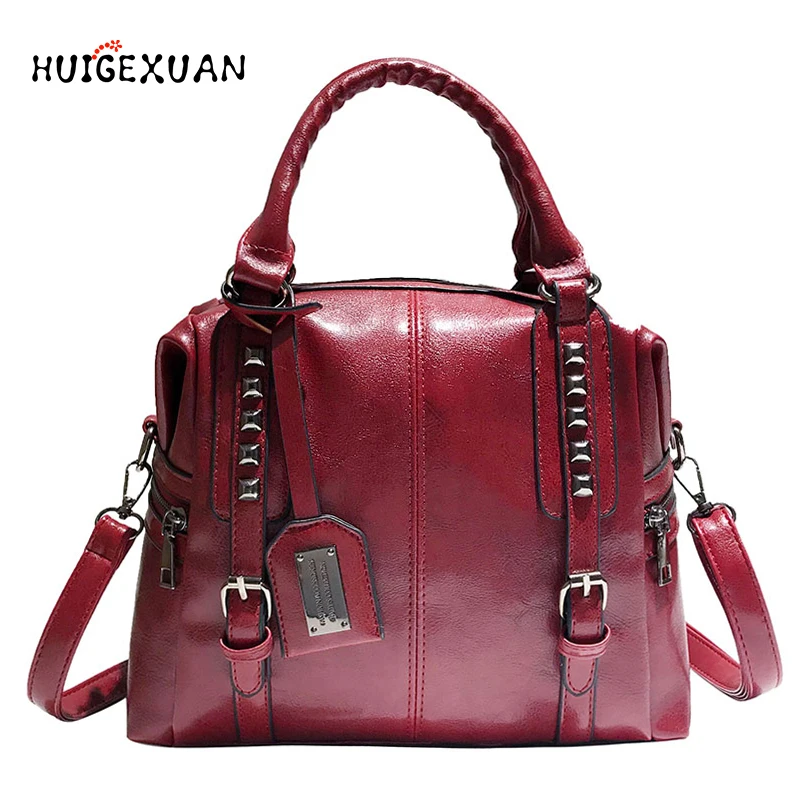 Women's Vintage Designer Handbag Fashion Rivet Shining Metal Ornaments Lady Shoulder Messenger Bag Luxury Ms PU Leather Handbags
Women's Vintage Designer Handbag Fashion Rivet Shining Metal Ornaments Lady Shoulder Messenger Bag Luxury Ms PU Leather Handbags