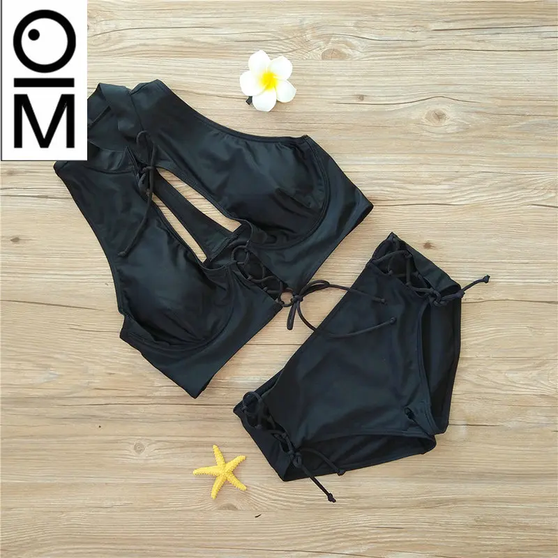 Women Swimsuit 2018 Summer Female Sexy Bikini Bandage Solid Beach Wear with Collar Bathing Suit Corset Swimwear Monokini XL
Women Swimsuit 2018 Summer Female Sexy Bikini Bandage Solid Beach Wear with Collar Bathing Suit Corset Swimwear Monokini XL