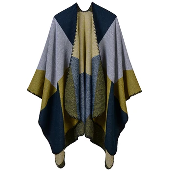 2020 Autumn Winter Knitted Cashmere Poncho Cape Shawl Women Vintage Loose Oversized Long Square Scarf Cardigan Sweater Outerwear
2020 Autumn Winter Knitted Cashmere Poncho Cape Shawl Women Vintage Loose Oversized Long Square Scarf Cardigan Sweater Outerwear