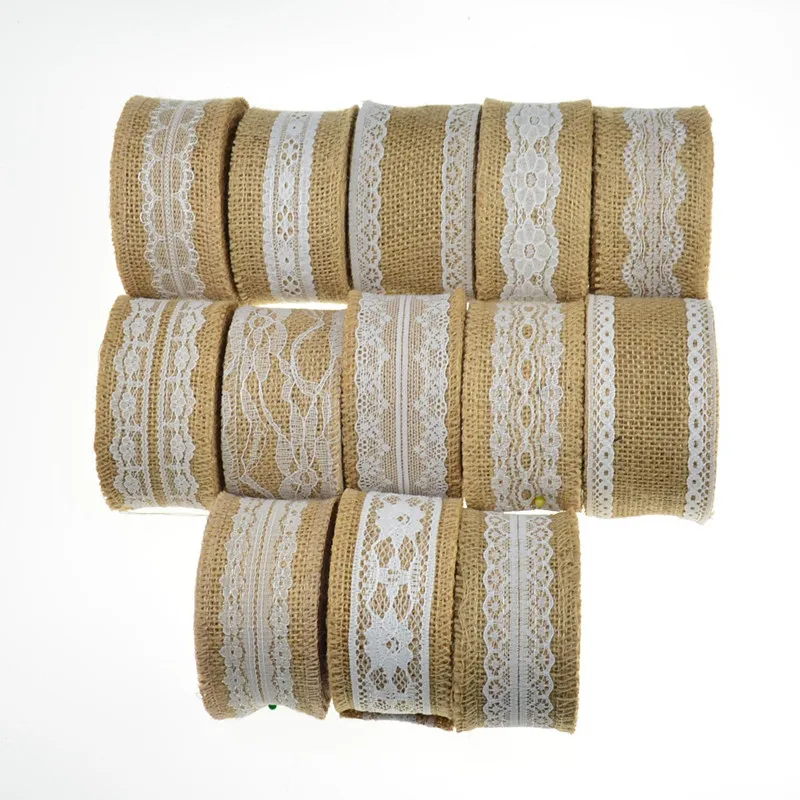 5cm 5m/roll Jute Burlap Hessian Ribbon Lace DIY Trim Fabric for Sewing Wedding Decoration Christmas Craft Decoration Accessories
5cm 5m/roll Jute Burlap Hessian Ribbon Lace DIY Trim Fabric for Sewing Wedding Decoration Christmas Craft Decoration Accessories