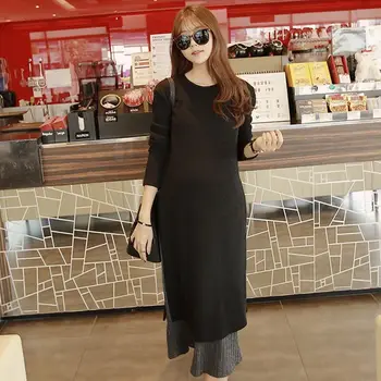 New Korean Dress Pregnant Faux two Pieces Mid-Calf Pregnancy Clothes Maternity Clothes 6MDS079
New Korean Dress Pregnant Faux two Pieces Mid-Calf Pregnancy Clothes Maternity Clothes 6MDS079