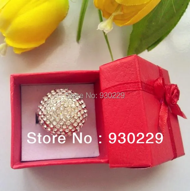 Wholesale Luxury Big Size Rhinestone Crystal Ball Elegant Finger Ring Rings Fashion Jewelry With Gift Box for Woman
Wholesale Luxury Big Size Rhinestone Crystal Ball Elegant Finger Ring Rings Fashion Jewelry With Gift Box for Woman