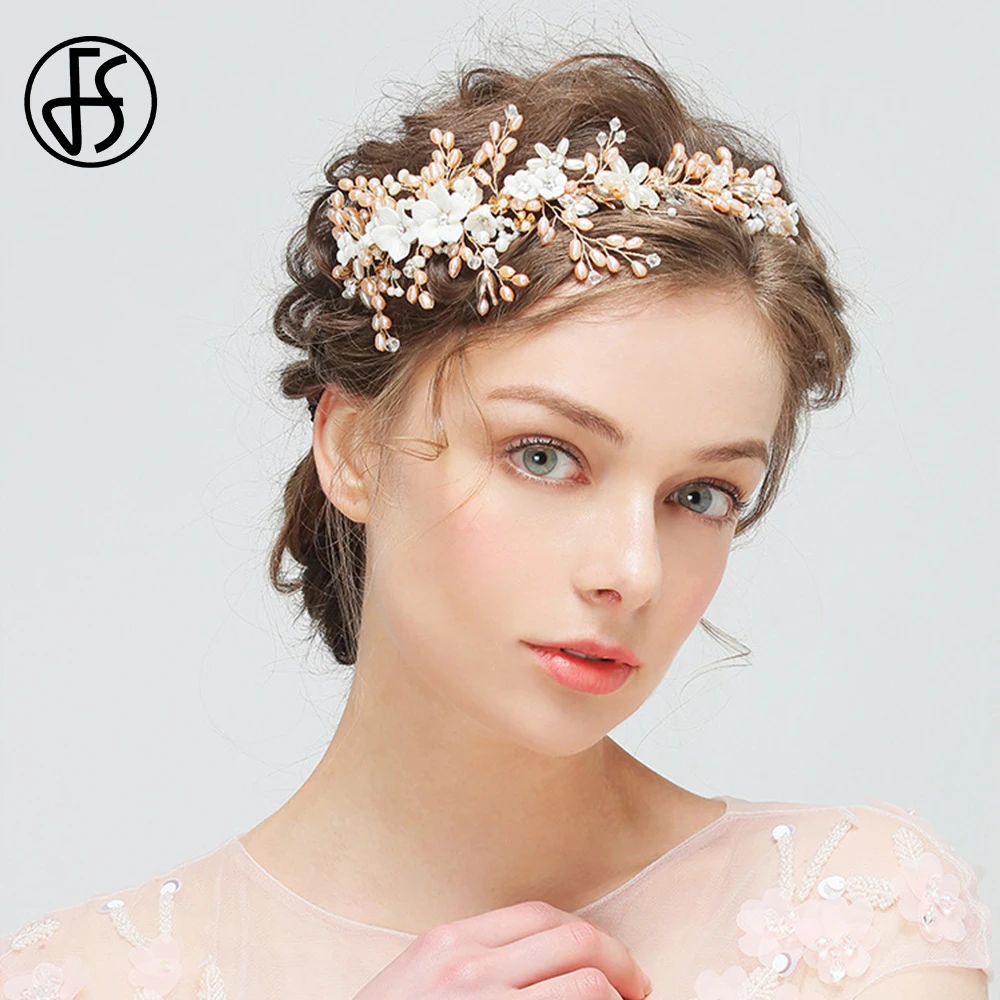 FS Romantic Gold Crown For Wedding Bride Luxury Fascinator Women Girl Pearl Headband Ladies Headpiece Hair Accessoires Femme
FS Romantic Gold Crown For Wedding Bride Luxury Fascinator Women Girl Pearl Headband Ladies Headpiece Hair Accessoires Femme