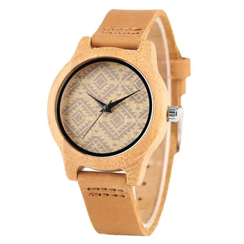 Stylish Women's Quartz Bamboo Wristwatch Simple Diamante Shape Design Dial New Arrival Wooden Watch with Genuine Leather Strap
Stylish Women's Quartz Bamboo Wristwatch Simple Diamante Shape Design Dial New Arrival Wooden Watch with Genuine Leather Strap