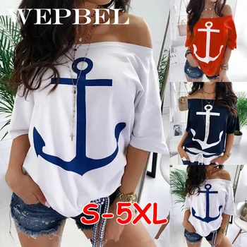 WEPBEL Women Summer New Loose Slash Collar Strapless Bat Shirt Print Casual T-shirt Female Tops Tee Shirt Femme T-shirt
WEPBEL Women Summer New Loose Slash Collar Strapless Bat Shirt Print Casual T-shirt Female Tops Tee Shirt Femme T-shirt