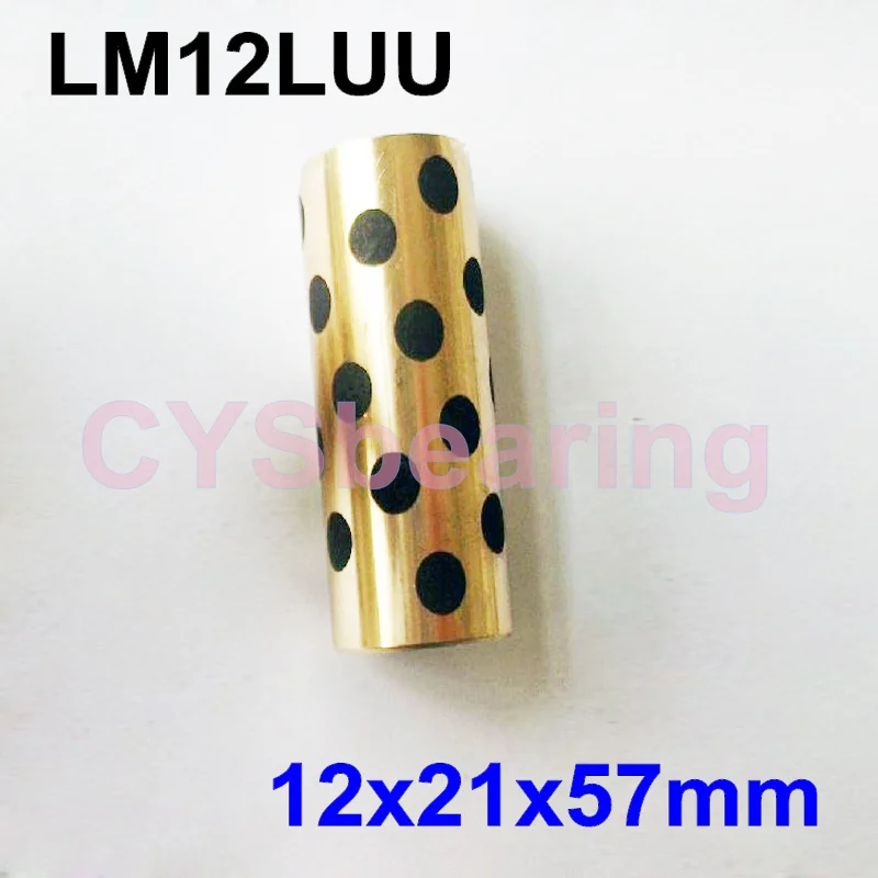 bush 12x21x57 mm linear graphite copper set bearing copper bushing oil self-lubricating bearing JDB for shaft 12mm LM12LUU LM12L
bush 12x21x57 mm linear graphite copper set bearing copper bushing oil self-lubricating bearing JDB for shaft 12mm LM12LUU LM12L