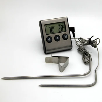 Digital Kitchen Thermometer Food Cooking Kitchen Thermometer for Smoker Grill Oven BBQ Clock Timer with Stainless Steel Probe
Digital Kitchen Thermometer Food Cooking Kitchen Thermometer for Smoker Grill Oven BBQ Clock Timer with Stainless Steel Probe