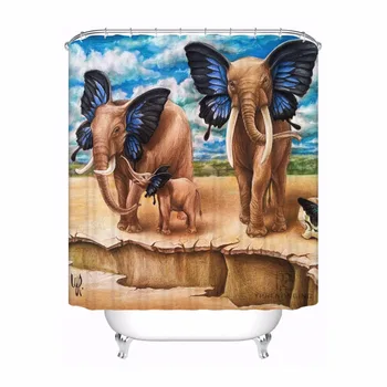 Custom Waterproof Shower Curtain Art Elephant Printed Bathroom Decor Various Sizes #180320-02-237 
Custom Waterproof Shower Curtain Art Elephant Printed Bathroom Decor Various Sizes #180320-02-237