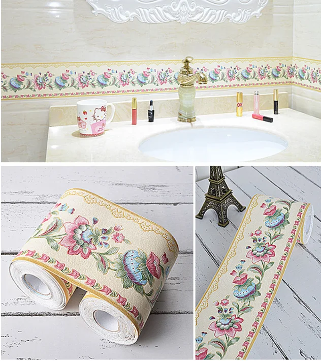 flower 10.2cm*5m waterproof soft PVC materials self-adhesive decoration tape Bathroom kindergarten room wall sticker
flower 10.2cm*5m waterproof soft PVC materials self-adhesive decoration tape Bathroom kindergarten room wall sticker