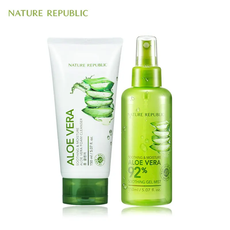 Nature Republic Korean Skin Care Cleaner Moisturizing Set Aloe Mist+Facial Cleanser Oil Control Treatment Acne
Nature Republic Korean Skin Care Cleaner Moisturizing Set Aloe Mist+Facial Cleanser Oil Control Treatment Acne