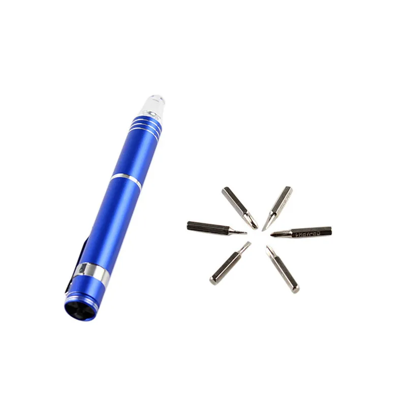 6 In 1 Pocket Tool Set Screwdrive Precision Screwdriver Bit Set With LED light Repair Tool Kit Hand Tools Herramientas 35NE19
6 In 1 Pocket Tool Set Screwdrive Precision Screwdriver Bit Set With LED light Repair Tool Kit Hand Tools Herramientas 35NE19