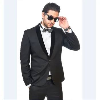 Custom Made Groomsmen Shawl Black Lapel Groom Tuxedos terno Charcoal Mens Suits Wedding Best men suit 2017 (Jacket+Pants)
Custom Made Groomsmen Shawl Black Lapel Groom Tuxedos terno Charcoal Mens Suits Wedding Best men suit 2017 (Jacket+Pants)