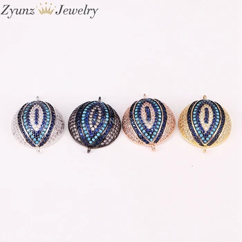 5PCS Cubic Zirconia Charm Beads Micro Pave CZ Eye Round Connector Bracelets Beads Femme Fashion Jewelry
5PCS Cubic Zirconia Charm Beads Micro Pave CZ Eye Round Connector Bracelets Beads Femme Fashion Jewelry