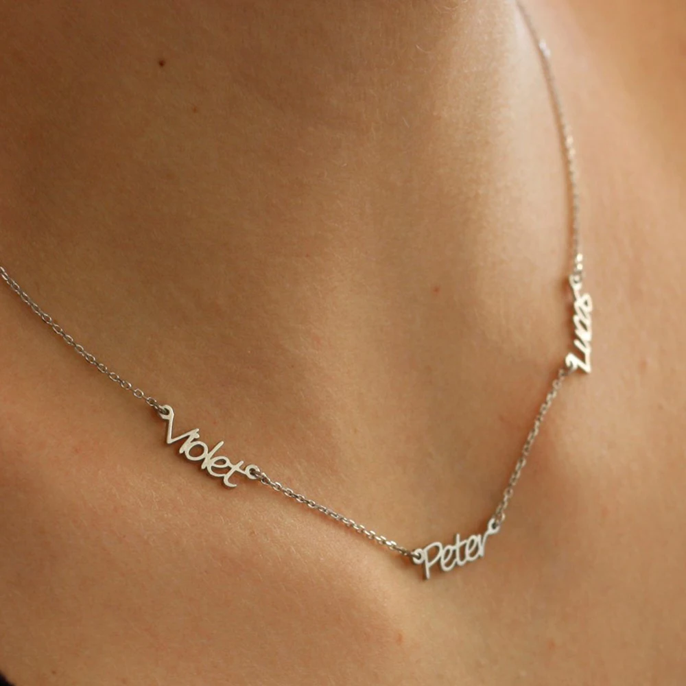 DODOAI Custom Names Necklace Personalized 1-5 Multiple Names Family Numbers Nameplate Pendant Stainless Steel Necklace for Women
DODOAI Custom Names Necklace Personalized 1-5 Multiple Names Family Numbers Nameplate Pendant Stainless Steel Necklace for Women