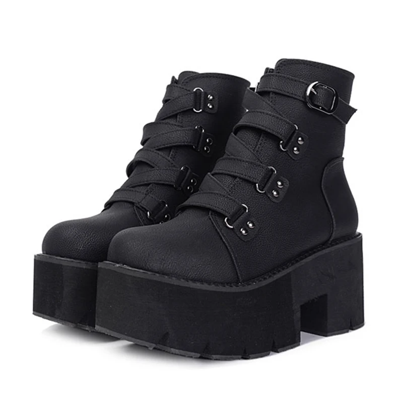 Rimocy Fahion Buckle Ankle Boots for Women Waterproof High Platform Heels Chunky Booties Mujer Non Slip Motorcycle Boots Woman
Rimocy Fahion Buckle Ankle Boots for Women Waterproof High Platform Heels Chunky Booties Mujer Non Slip Motorcycle Boots Woman
