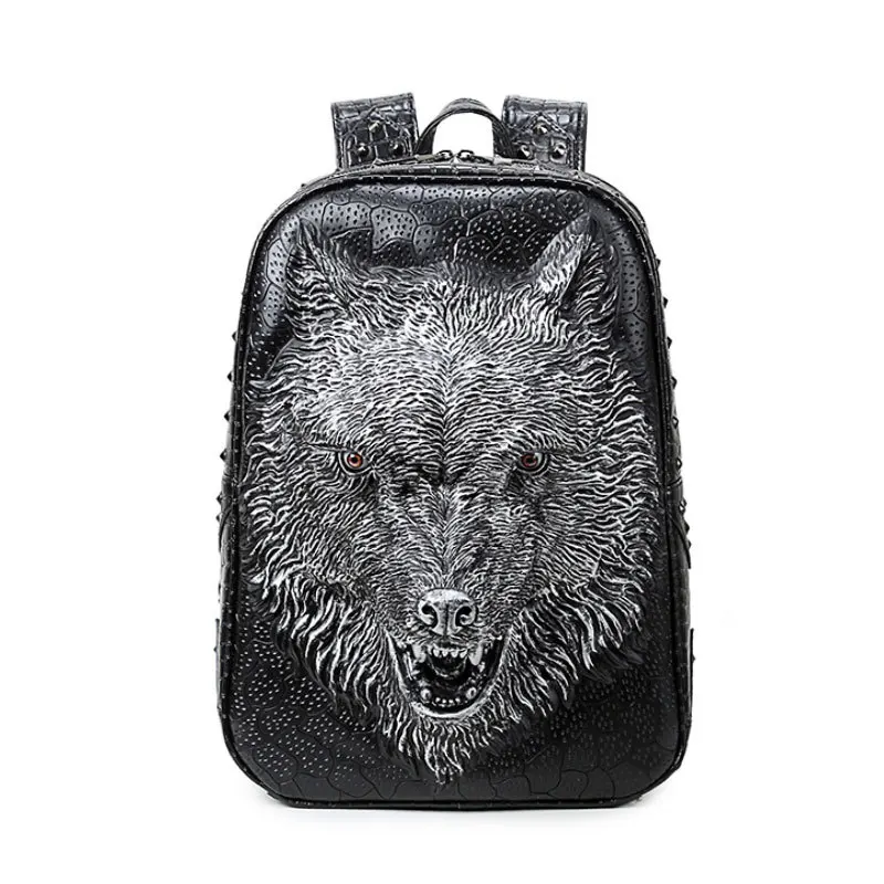 Wolf Head Personality Backpacks Cartoon pattern Computer Package Animal Bag Rock Punk Summer Bag 2019 New Women Backpack Gold
Wolf Head Personality Backpacks Cartoon pattern Computer Package Animal Bag Rock Punk Summer Bag 2019 New Women Backpack Gold