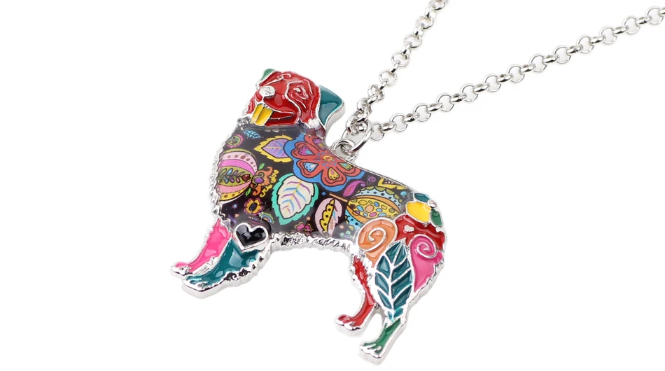 Bonsny Enamel Statement Maxi Australian Shepherd Dog Necklace Choker Pendant Chain Collar 2017 New Jewelry For Women Girl Bijoux Bonsny Enamel Statement Maxi Australian Shepherd Dog Necklace Choker Pendant Chain Collar 2017 New Jewelry For Women Girl Bijoux