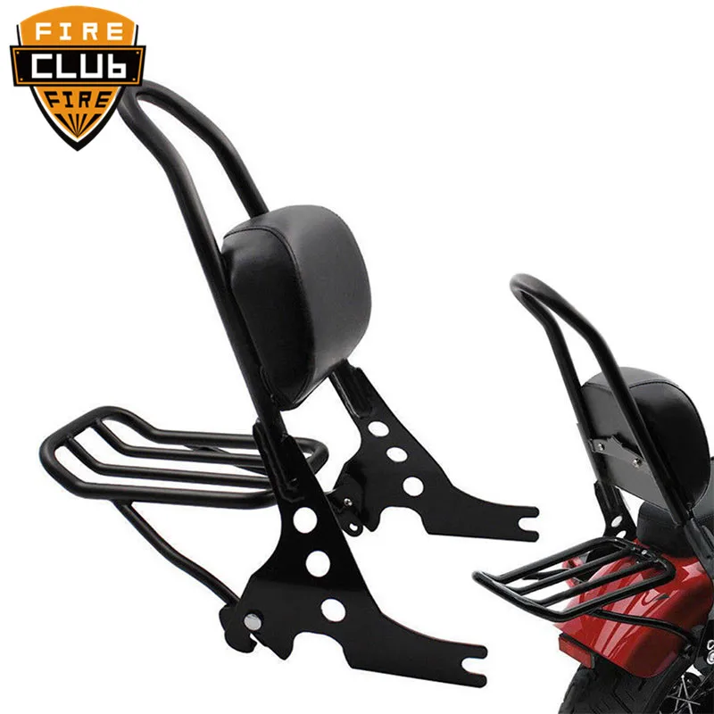 Black Motorcycle Luggage Rack Rear Passenger Backrest Sissy Bar Cushion Pad For Harley Sportster 883 1200 XLH XL 883C 883R 120
Black Motorcycle Luggage Rack Rear Passenger Backrest Sissy Bar Cushion Pad For Harley Sportster 883 1200 XLH XL 883C 883R 120