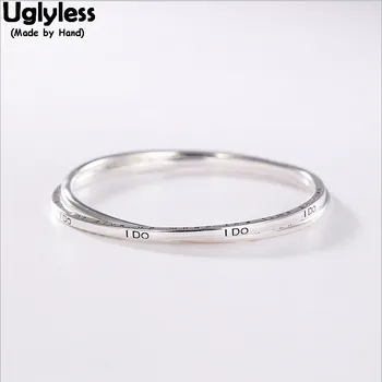 Uglyless Solid 99.9% Pure Silver IDO Letters Bangles for Women 2 Circels Crossed 57MM Diameter Close Bangle Thin Wrist Bracelets
Uglyless Solid 99.9% Pure Silver IDO Letters Bangles for Women 2 Circels Crossed 57MM Diameter Close Bangle Thin Wrist Bracelets