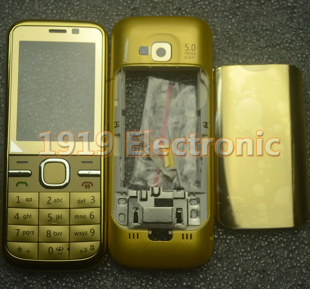 Gold New Full Complete Mobile Phone Housing Cover Case+English Or Russian Or Arabic Keypad For Nokia c5 c500 C5-00
Gold New Full Complete Mobile Phone Housing Cover Case+English Or Russian Or Arabic Keypad For Nokia c5 c500 C5-00