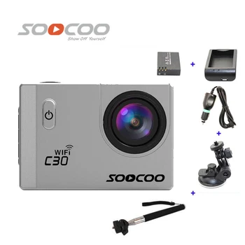 Free Shipping!!SOOCOO C30 WiFi 2K Full HD Sports Action Camera +Extra 1pcs battery+Battery Charger+Monopod+Car Charger+Holder 
Free Shipping!!SOOCOO C30 WiFi 2K Full HD Sports Action Camera +Extra 1pcs battery+Battery Charger+Monopod+Car Charger+Holder
