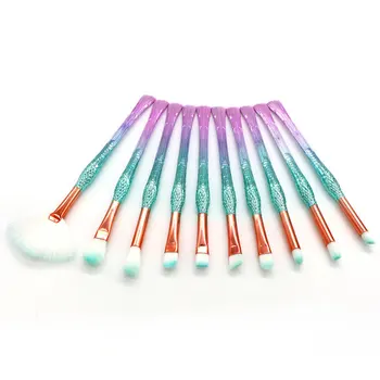 New 10pcs Dazzle Mermaid Brushes Set Forkedtail Foundation Blending Power Eyeshadow Brush Cosmetic Beauty Make Up Brushes Set
New 10pcs Dazzle Mermaid Brushes Set Forkedtail Foundation Blending Power Eyeshadow Brush Cosmetic Beauty Make Up Brushes Set