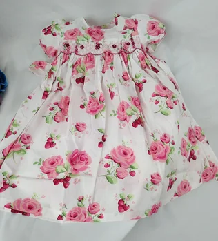 Girl Rose Dresses 3 4 5 6 7 Years Summer Baby Girls Smocked Floral Pattern Dress Print Party Smocking Embroidery Dress
Girl Rose Dresses 3 4 5 6 7 Years Summer Baby Girls Smocked Floral Pattern Dress Print Party Smocking Embroidery Dress