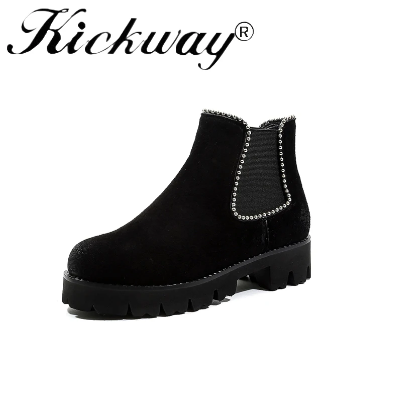 Kickway 2018 Cow Suede Women Boots Winter Warm Shoes Botas Feminina Female Fashion Motorcycle Ankle Boots Women Botas Mujer34-42
Kickway 2018 Cow Suede Women Boots Winter Warm Shoes Botas Feminina Female Fashion Motorcycle Ankle Boots Women Botas Mujer34-42